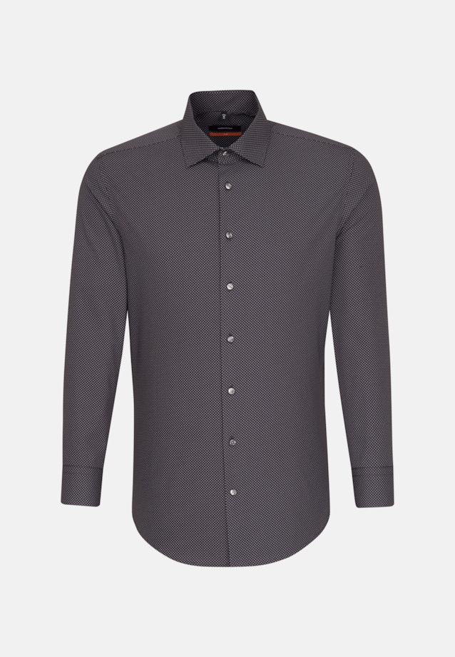Slim Business Hemd Druck in Grau |  Seidensticker Onlineshop