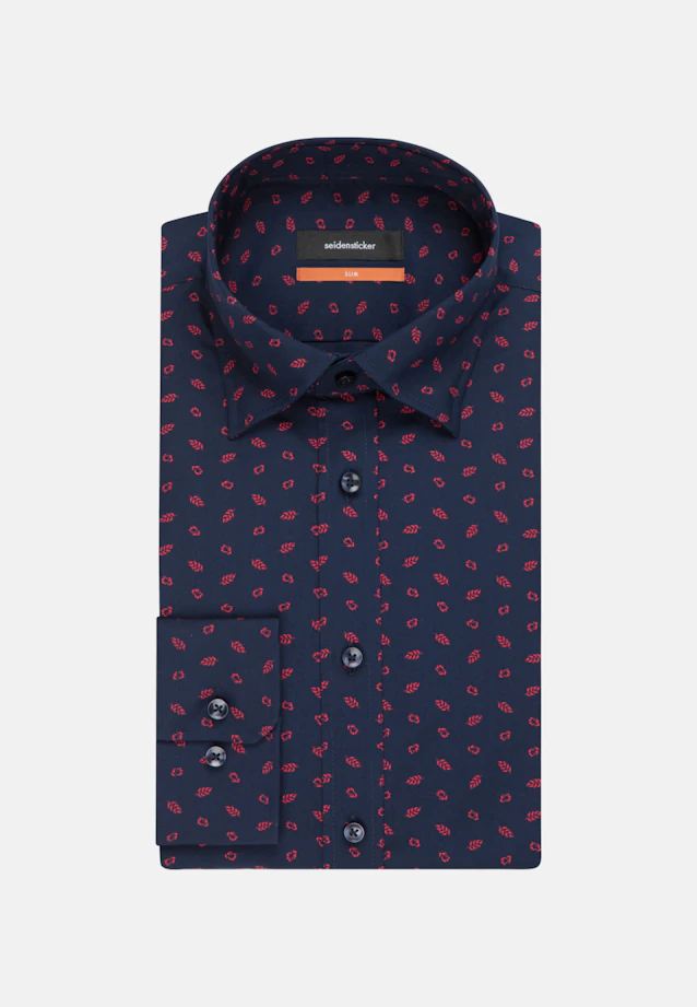 Slim Chemise Business Imprimé in Bleu Foncé |  Seidensticker Onlineshop