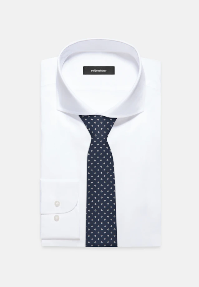 Large (7cm) Tie Small pattern in Dark Blue |  Seidensticker Onlineshop