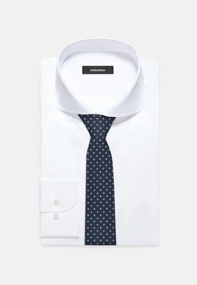 Large (7cm) Tie Small pattern in Dark Blue |  Seidensticker Onlineshop